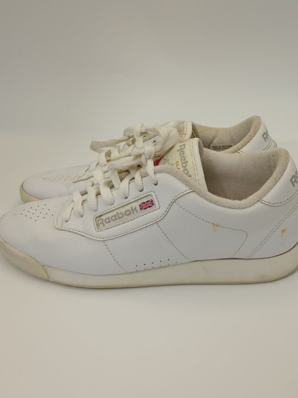 2013 Reebok Classic White Leather Sneakers Women's Size 6.5